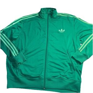Adidas Originals mens Green Trefoil Firebird Track Tracksuit Top Jacket size XL